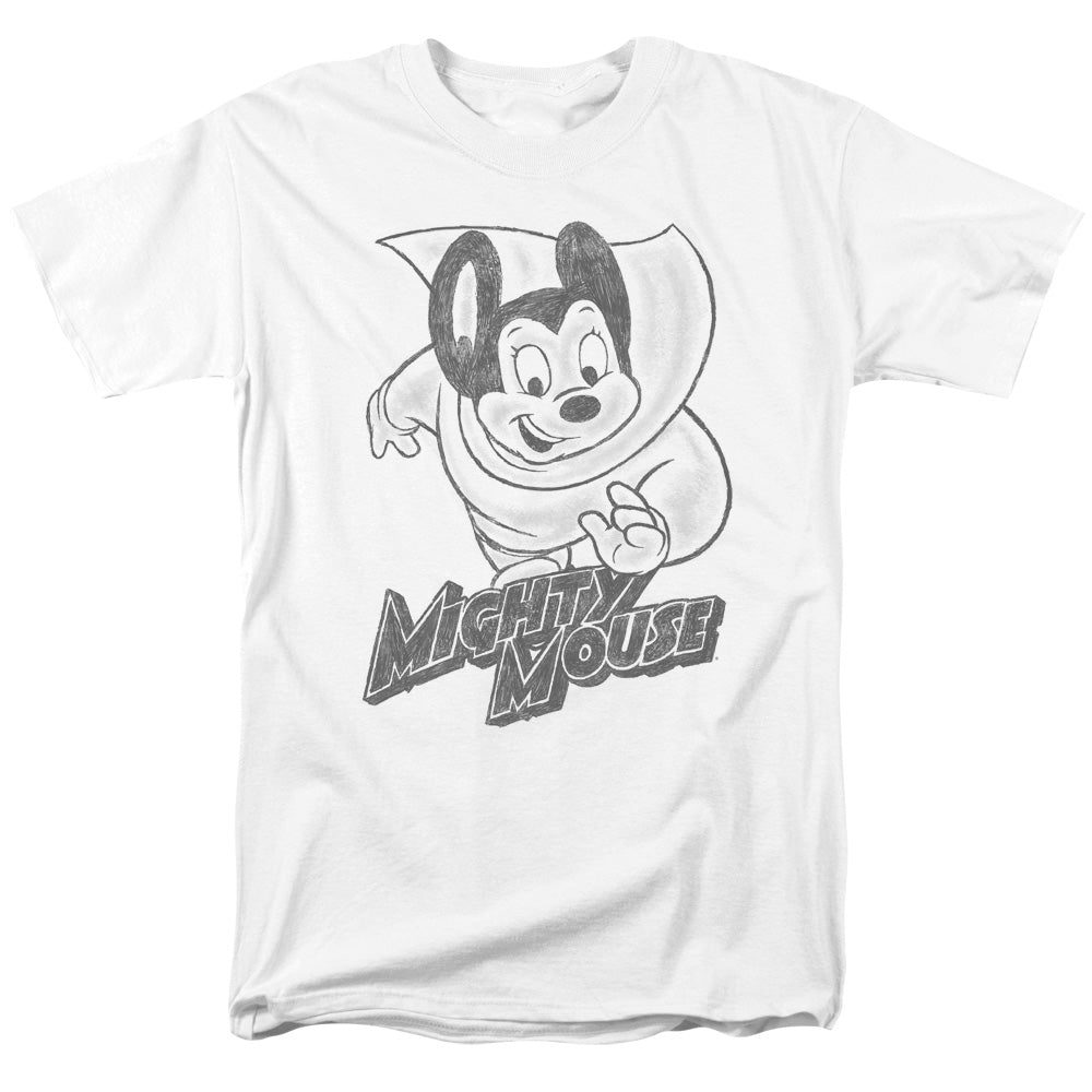 Mighty Mouse™ Shirt - Mighty Sketch - Officially Licensed - Adult Unisex Short Sleeve T-Shirt