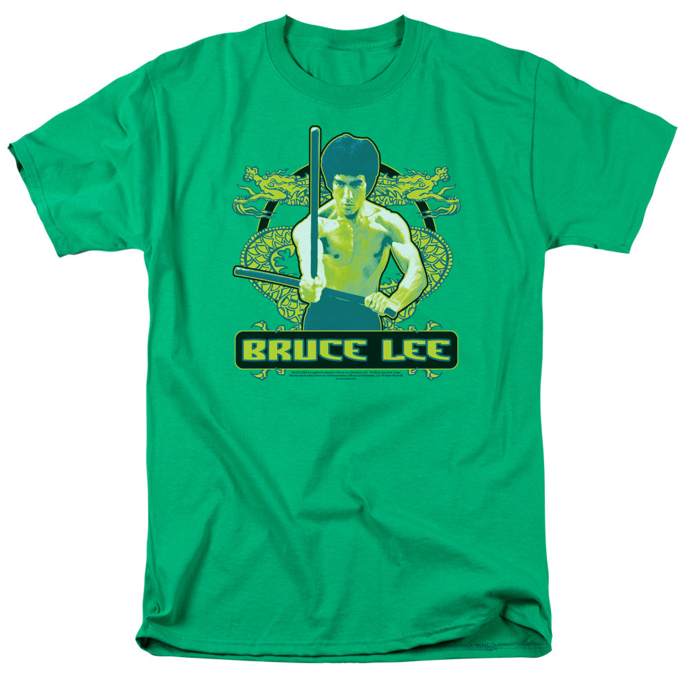 Bruce Lee™ Shirt - Officially Licensed - Adult Unisex Short Sleeve T-Shirt - Martial Arts Shirt - Kung Fu Shirt - Double Dragons