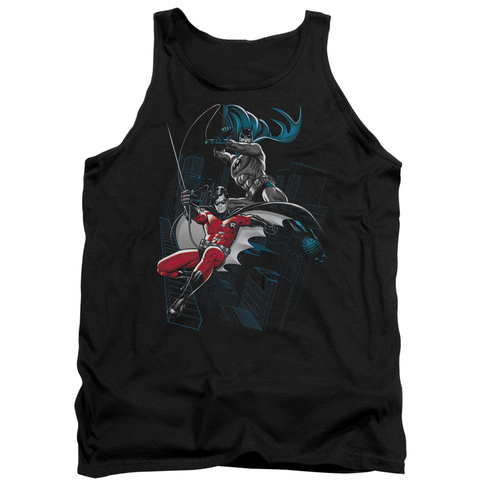 Batman - Black And White Adult Tank - Forces Of Mankind