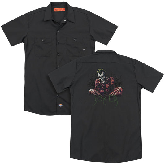 Batman - Straight Jacket(Back Print) Adult Work Shirt - Forces Of Mankind