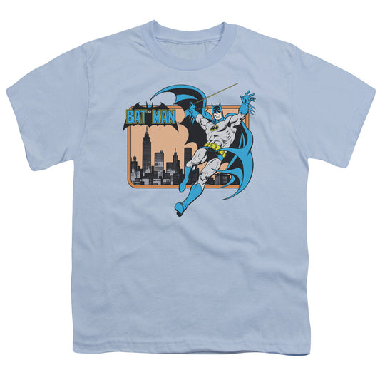 Batman - Youth Kids T-Shirt (Ages 7+) - Short Sleeve Youth T Shirt - In The City - DC Comics Vintage - Officially Licensed - S M L XL
