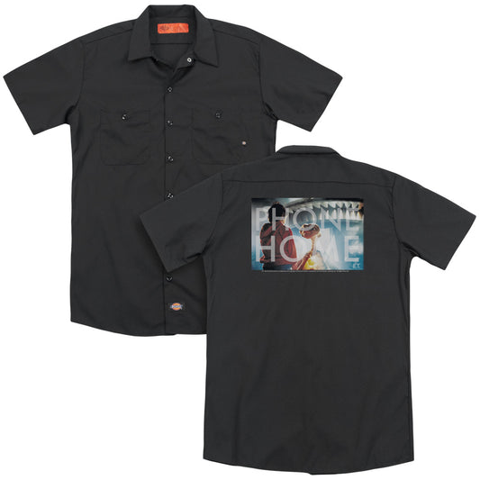 E.T.™ Movie Button Shirt - Officially Licensed - Knockout - Adult Short Sleeve Work Shirt - Dickies Brand