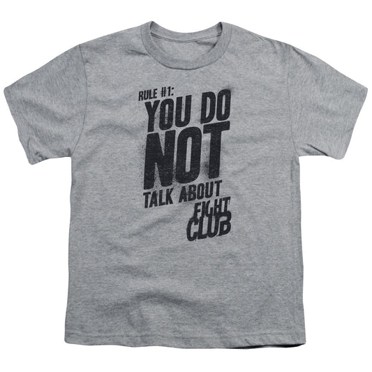 Fight Club™ - Youth Kids Shirt (Ages 7+) - Short Sleeve Youth T-Shirt - Rule 1 - Officially Licensed - S M L XL