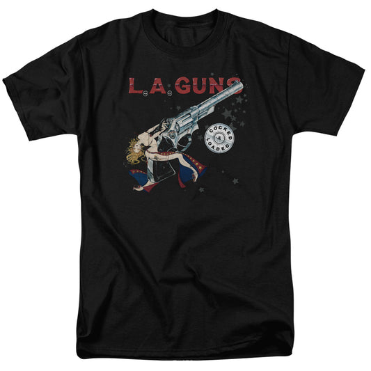 L.A. Guns™ Rock Band Shirt - Officially Licensed - Adult Unisex Short Sleeve T-Shirt - LA Guns Vintage Gift - Cocked And Loaded
