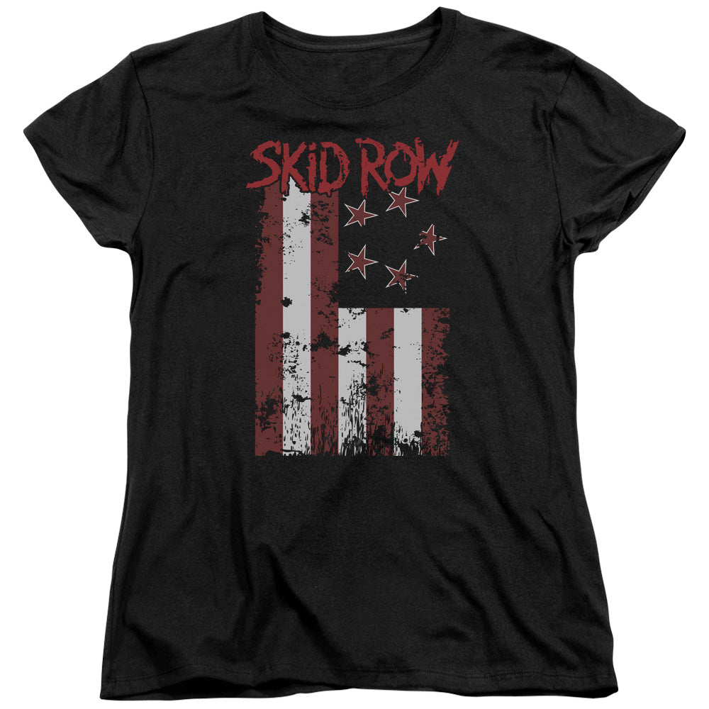 Skid Row - Women's Tee - Short Sleeve Women's T-Shirt - Flagged