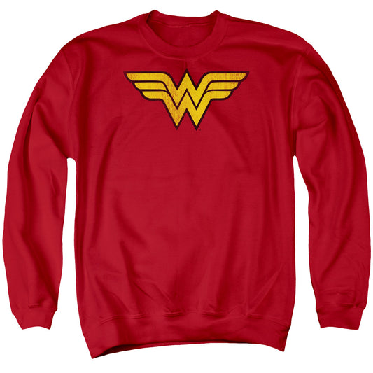 Wonder Woman™ Sweatshirt - Officially Licensed - Logo Distressed - Adult Unisex Crewneck Sweatshirt