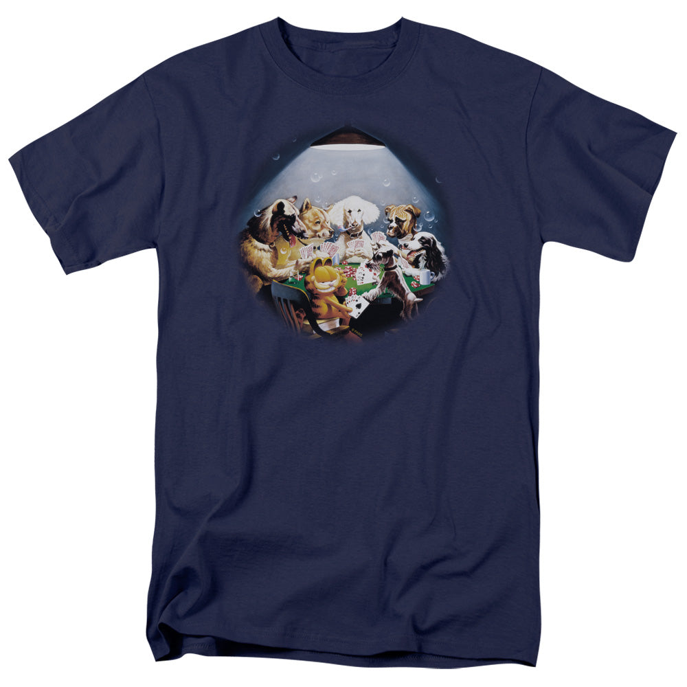Garfield™ Shirt - Officially Licensed - Adult Unisex Short Sleeve T-Shirt - Playing With The Big Dogs
