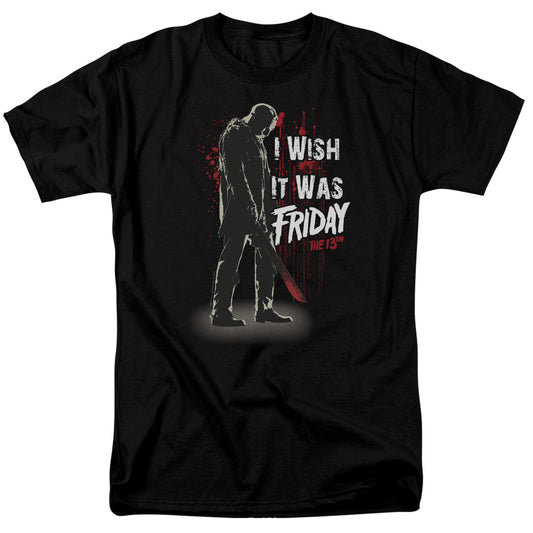 Friday The 13th™ Shirt - Officially Licensed - I Wish It Was Friday - Adult Unisex Short Sleeve T-Shirt