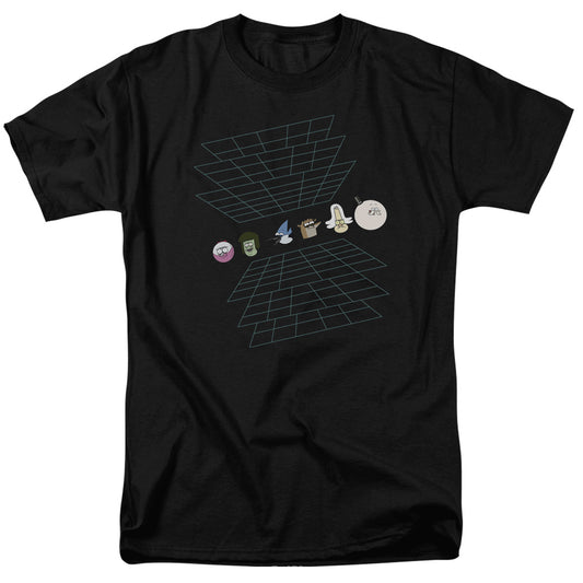 Regular Show™ Shirt - Officially Licensed - Adult Unisex Short Sleeve T-Shirt - Cartoon Network, Mordecai, Rigby - Regular Grid