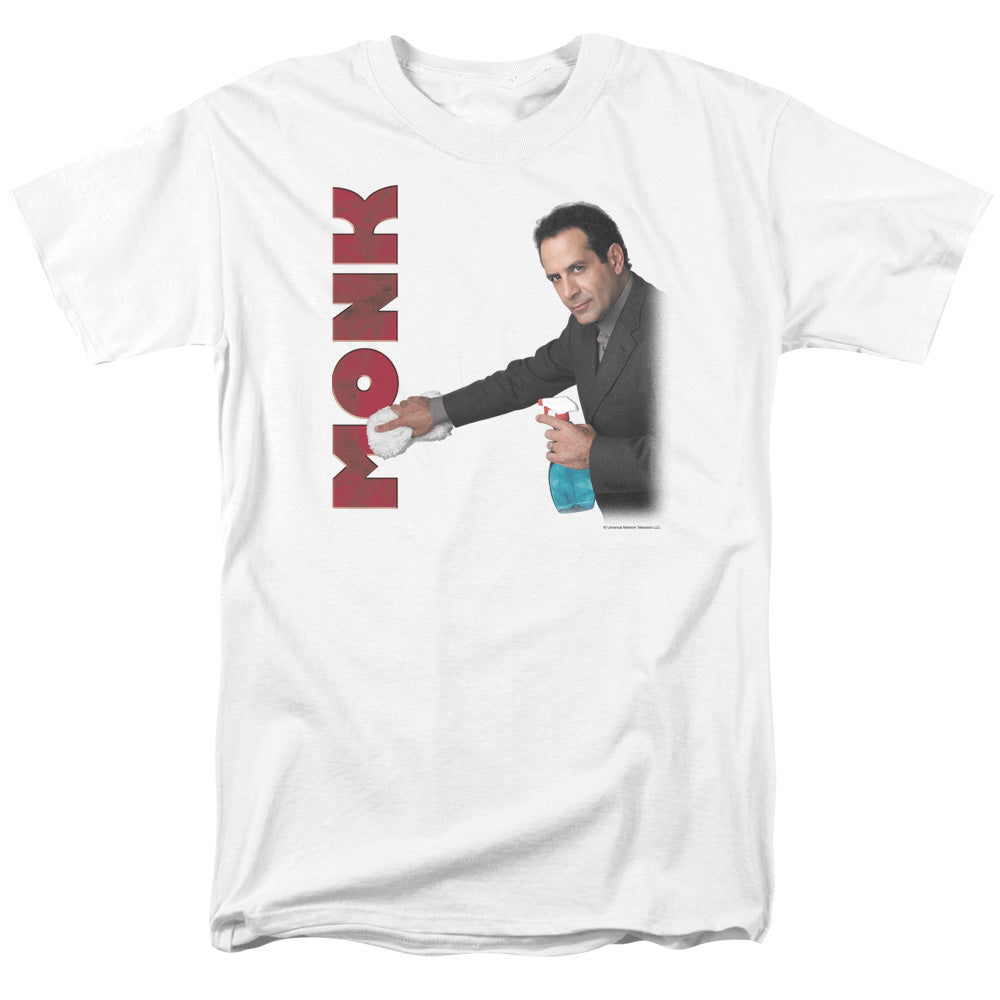 Monk™ TV Show Shirt - Officially Licensed - Clean Up - Adult Unisex Short Sleeve T-Shirt