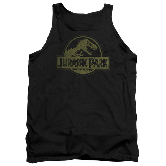 Jurassic Park - Distressed Logo Adult Tank - Forces Of Mankind