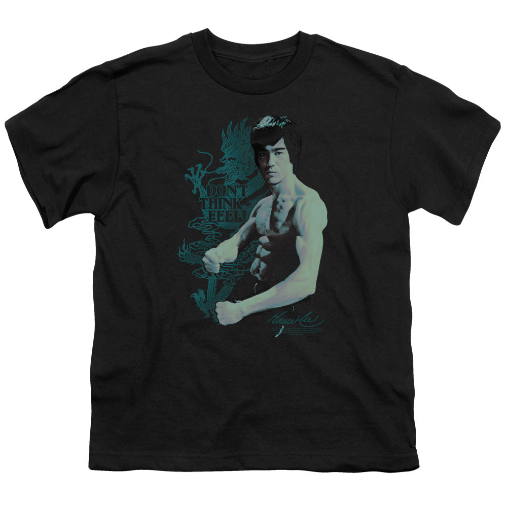 Bruce Lee - Youth Kids T-Shirt (Ages 7+) - Short Sleeve Youth T-Shirt Tee - Feel - Officially Licensed - S M L XL