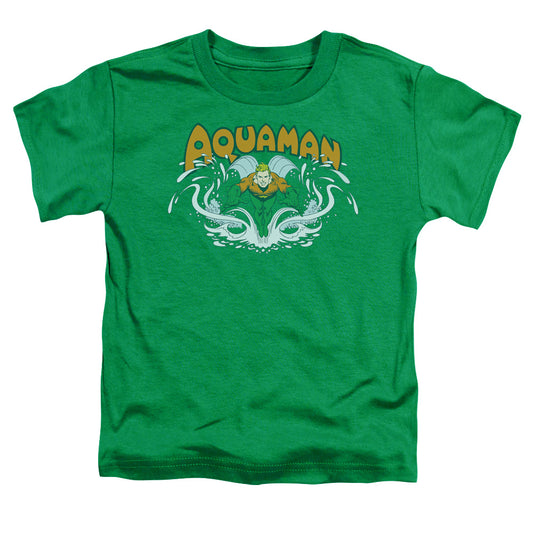 Aquaman™ - Toddler Kids T-Shirt (Ages 2-4) - Short Sleeve Toddler Tee - Splash - Vintage - Officially Licensed - 2T 3T 4T