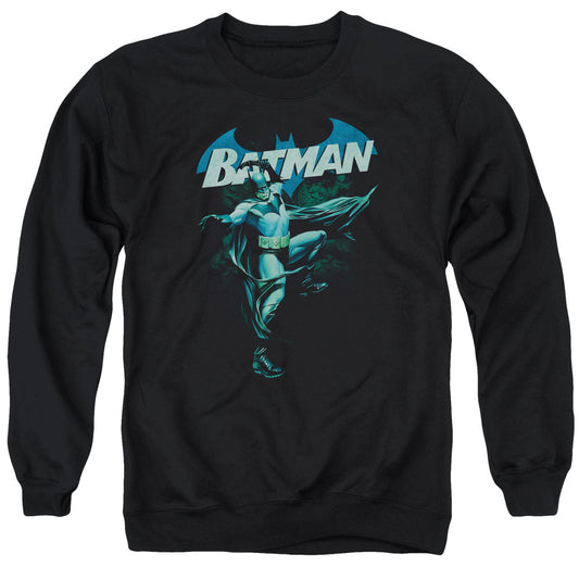 Batman - Blue Bat Adult Crewneck Sweatshirt - Forces Of Mankind