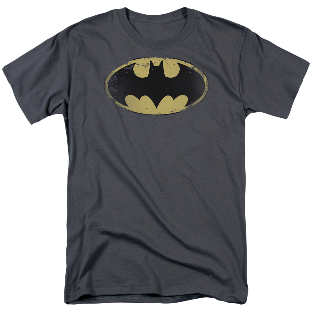 Batman - Distressed Shield Short Sleeve Unisex Adult T-Shirt, Batman, Gotham City, Batman And Robin, Superhero, Joker, DC Comics, Gifts - Forces Of Mankind