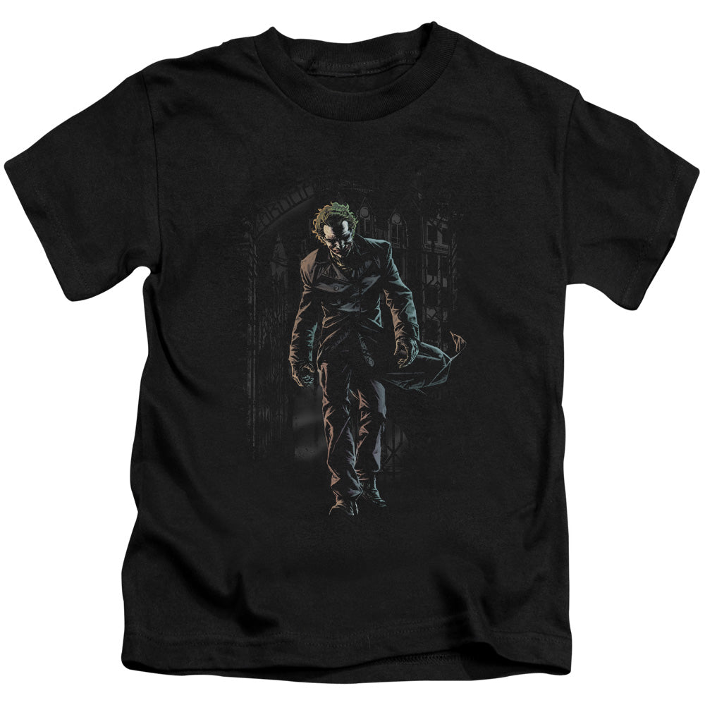Batman™ - Kids T-Shirt (Ages 4-7) - Joker Leaves Arkham - Officially Licensed - Short Sleeve Juvenile Kids T Shirt - Size 4 5 6 7