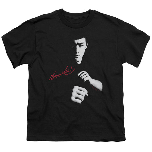 Bruce Lee - Youth Kids T-Shirt (Ages 7+) - Short Sleeve Youth T-Shirt Tee - The Dragon Awaits - Officially Licensed - S M L XL