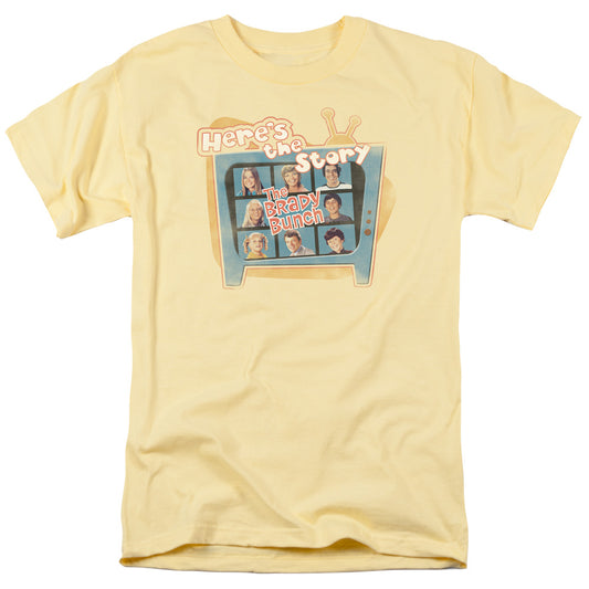 The Brady Bunch™ Shirt - Officially Licensed - Adult Unisex/Men/Women Short Sleeve T-Shirt - Here's The Story