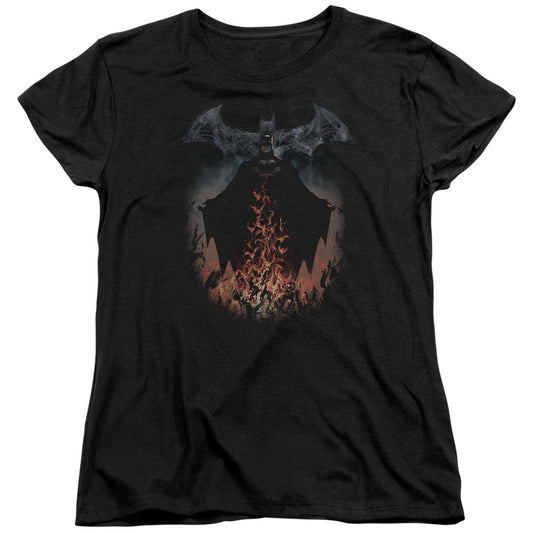Batman - Smoke & Fire Short Sleeve Women's Tee - Forces Of Mankind