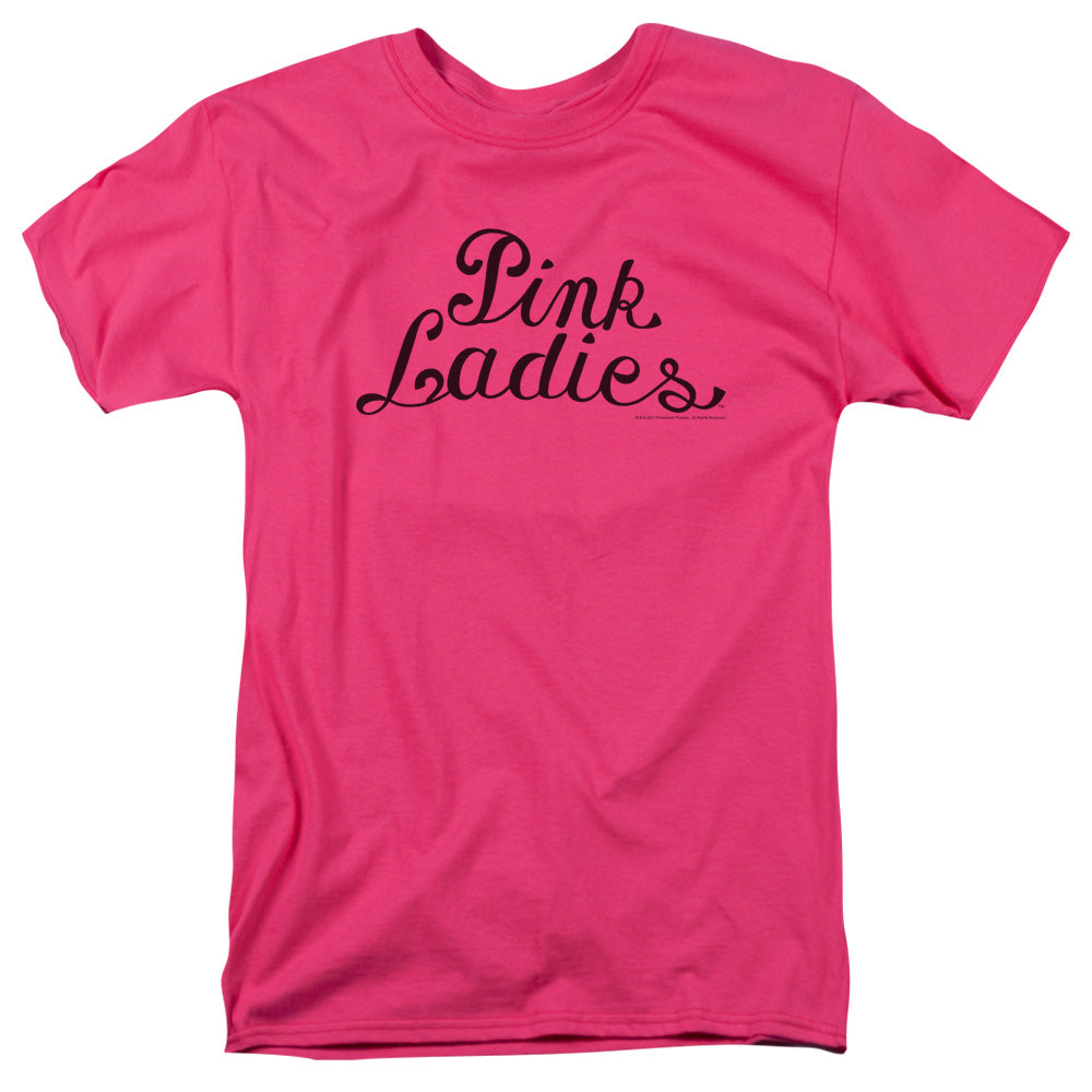 Grease™ Movie Shirt - Officially Licensed - Adult Unisex Short Sleeve T-Shirt - Pink Ladies Logo