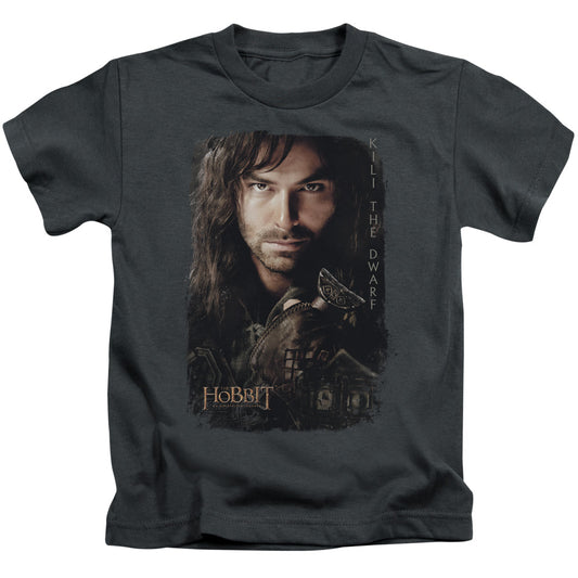 The Hobbit™ - Juvenile Kids T-Shirt (Ages 4-7) - Short Sleeve Juvenile T Shirt - Kili Poster - Officially Licensed - Size 4 5 6 7