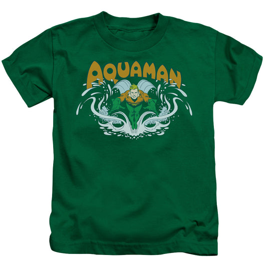 Aquaman™ Kids Shirt (Ages 4-7) - Officially Licensed - DC Comics - Splash - Short Sleeve Juvenile Kids T-Shirt - Size 4 5 6 7