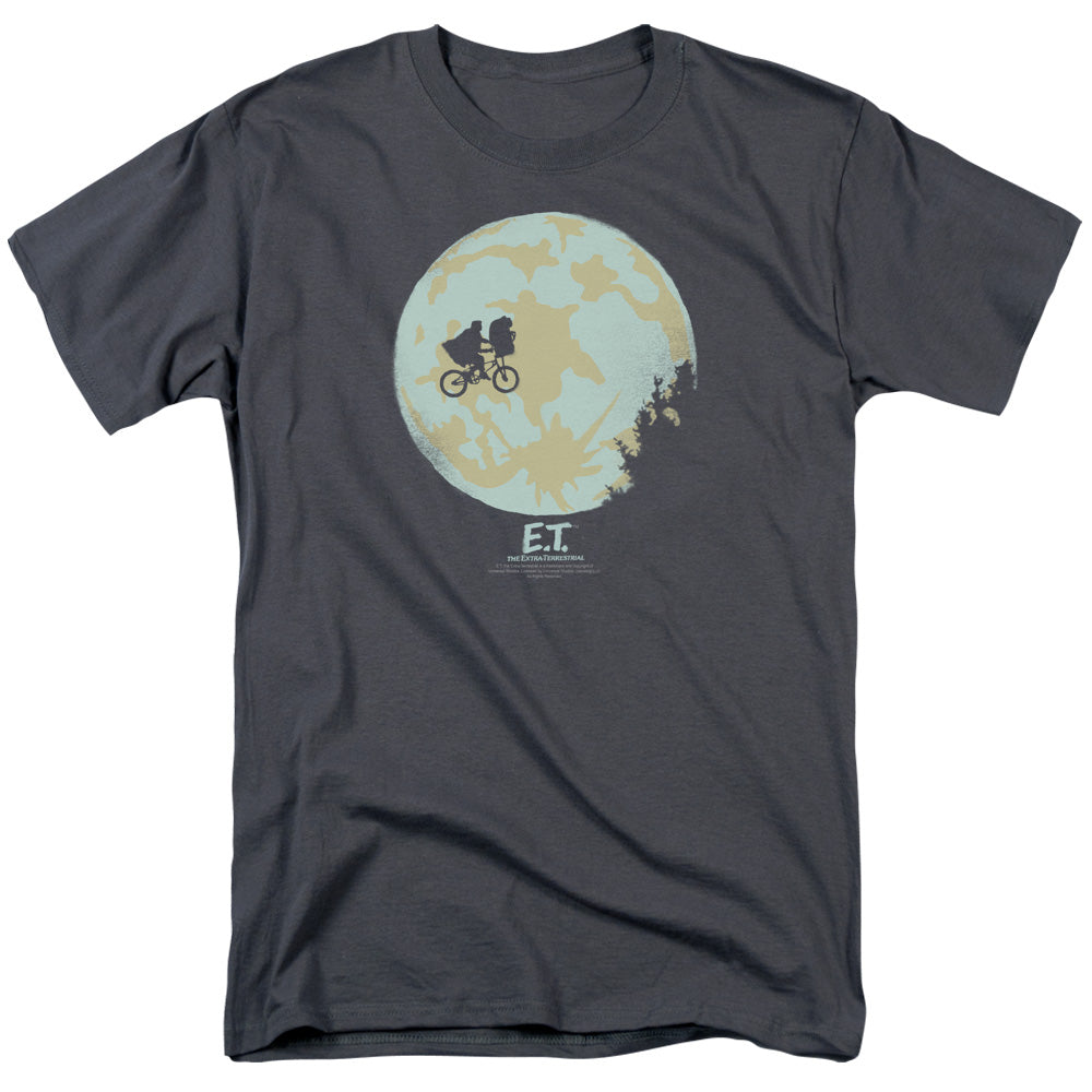 E.T.™ Movie Shirt - Officially Licensed - Adult Unisex Short Sleeve T-Shirt - Alien, The Extra Terrestrial - In The Moon