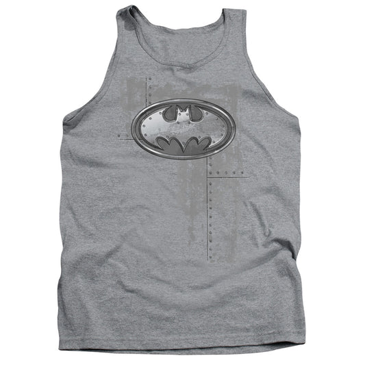 Batman - Rivited Metal Logo Adult Tank - Forces Of Mankind