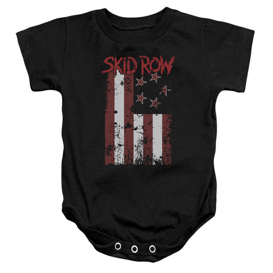 Skid Row - Baby Onesie - Flagged - Infant Snapsuit, Baby Bodysuit, Baby Boy, Baby Girl Clothes Gift, Heavy Metal
