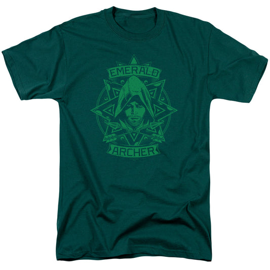 Arrow™ TV Show Shirt - Officially Licensed - Archer Illustration - DC Comics - Green Arrow - Adult Unisex Short Sleeve T-Shirt
