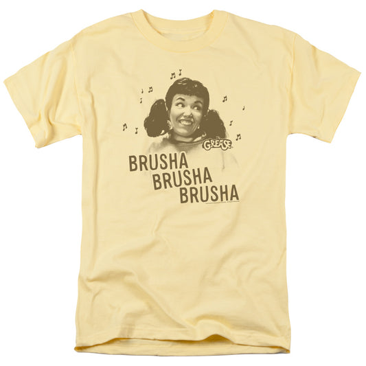 Grease™ Movie Shirt - Officially Licensed - Adult Unisex Short Sleeve T-Shirt - Brusha Brusha Brusha