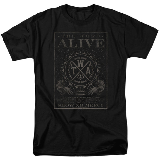The Word Alive™ Metalcore Band Shirt - Show No Mercy - Unisex Adult Short Sleeve T-Shirt