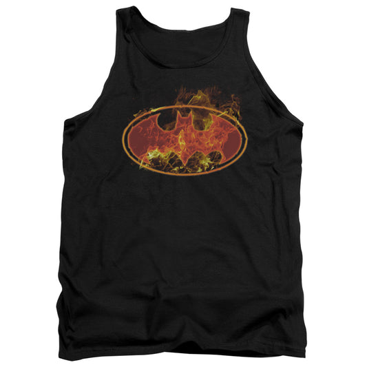 Batman - Flames Logo Adult Tank - Forces Of Mankind