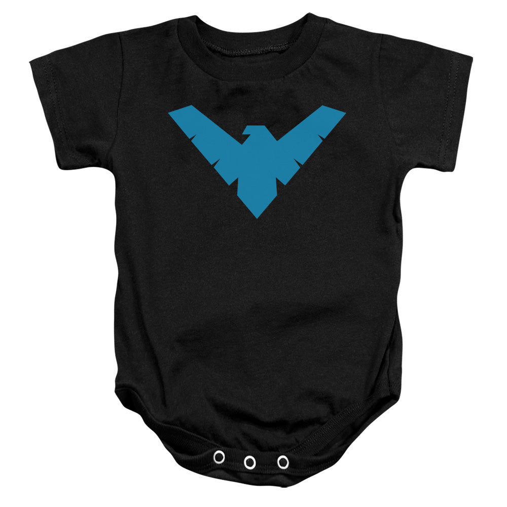 Batman - Nightwing Symbol Baby Onesie, Baby Bodysuit, Infant Snapsuit, Rock And Roll, Highway To Hell - Forces Of Mankind