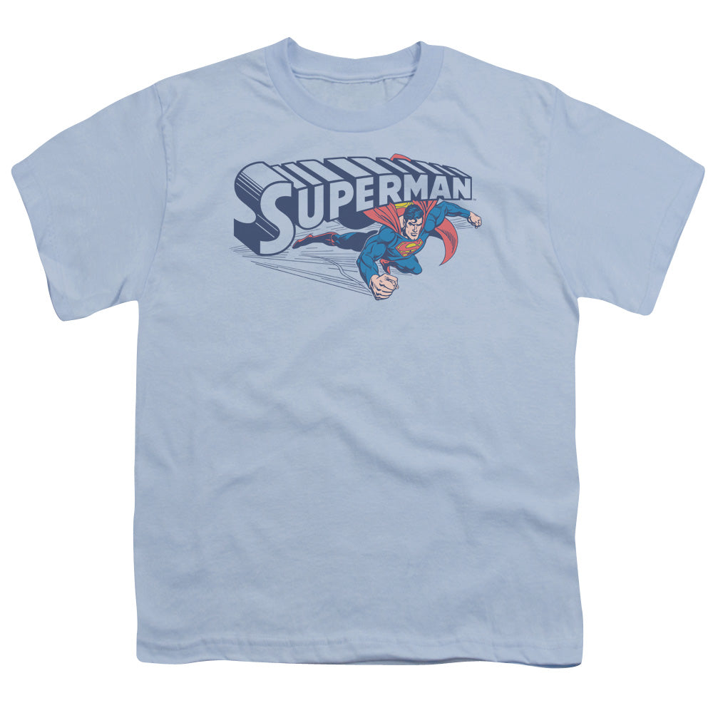 Superman™ - Youth Kids T-Shirt (Ages 7+) - Short Sleeve Youth T Shirt - Under Logo - Officially Licensed - S M L XL