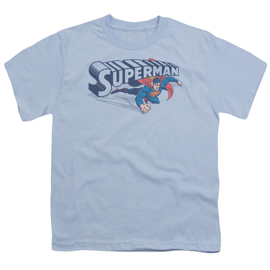 Superman™ - Youth Kids T-Shirt (Ages 7+) - Short Sleeve Youth T Shirt - Under Logo - Officially Licensed - S M L XL