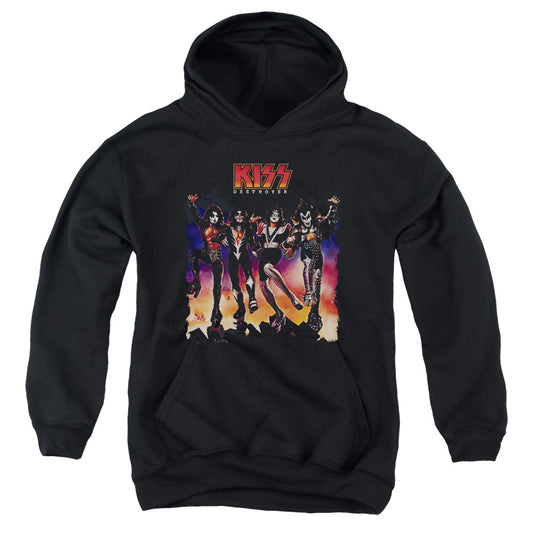 KISS™ - Youth Kids Hoodie (Ages 7+) - Pull Over Youth Hoodie - Destroyer Cover - Officially Licensed