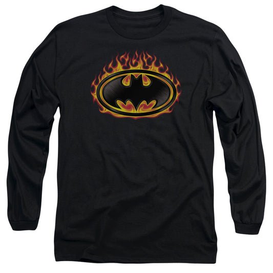 Batman - Bat Flames Shield Long Sleeve Adult 18/1 - Forces Of Mankind