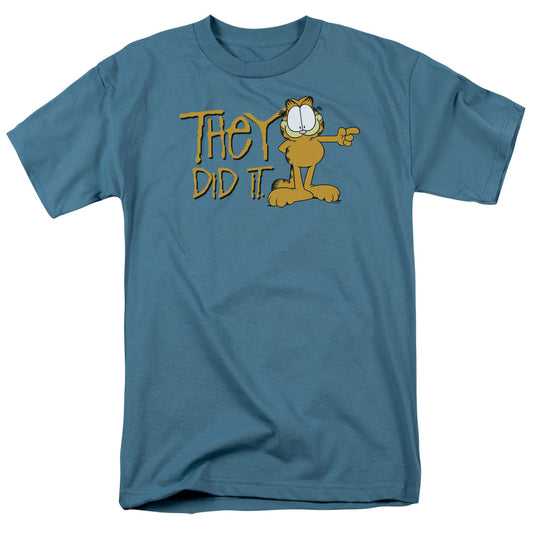 Garfield™ Shirt - Officially Licensed - Adult Unisex Short Sleeve T-Shirt - They Did It