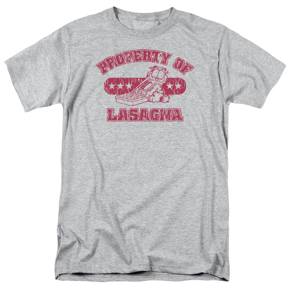 Garfield™ Shirt - Officially Licensed - Adult Unisex Short Sleeve T-Shirt - Property Of Lasagna