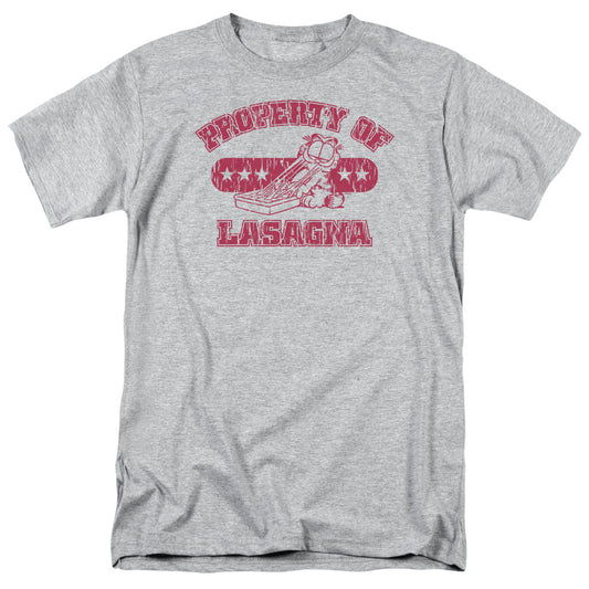 Garfield™ Shirt - Officially Licensed - Adult Unisex Short Sleeve T-Shirt - Property Of Lasagna