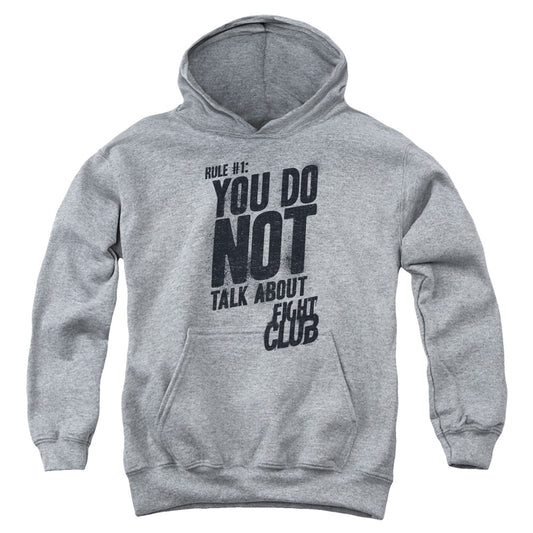 Fight Club™ - Youth Kids Hoodie (Ages 7+) - Officially Licensed - Rule 1 - Youth Pull Over Hoodie