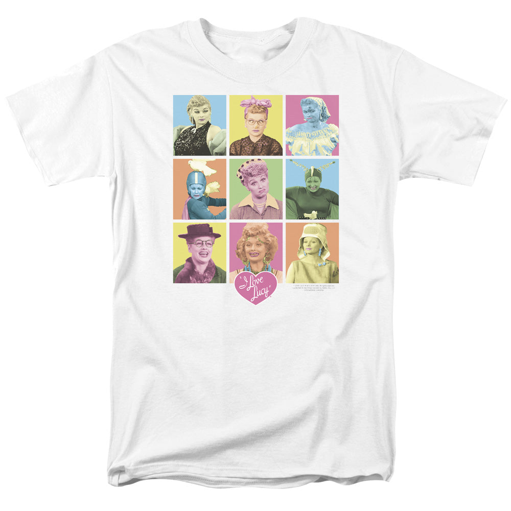 I Love Lucy™ Tv Show Shirt - Officially Licensed - Adult Unisex Short Sleeve T-Shirt - So Many Faces