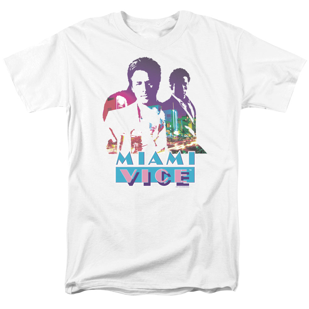 Miami Vice™ Shirt - Officially Licensed - Adult Unisex Short Sleeve T-Shirt - Crockett And Tubbs