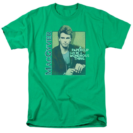 MacGyver™ TV Show Shirt - Officially Licensed - Wonderous Paperclip - Adult Unisex Short Sleeve T-Shirt