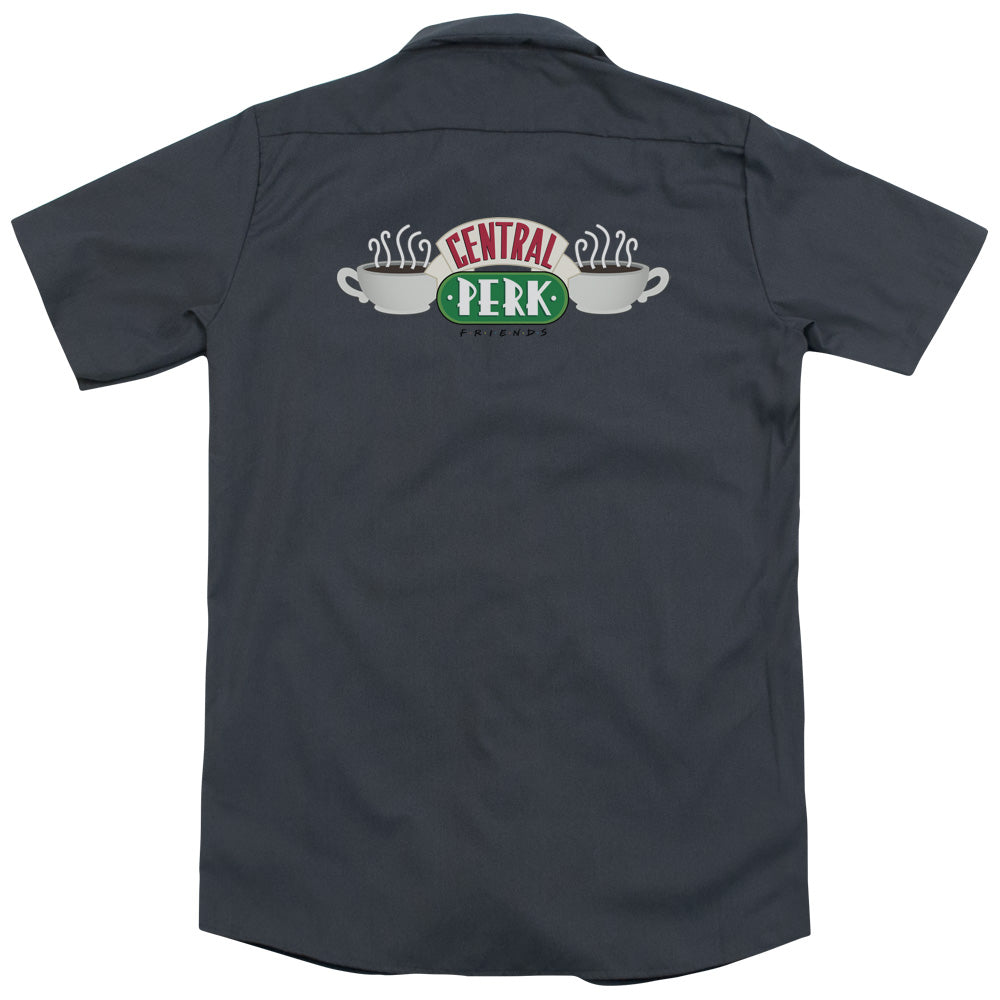 Friends - Central Perk Logo (Back Print) Adult Work Shirt