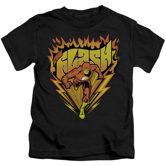 The Flash™ - Juvenile Kids T-Shirt (Ages 4-7) - Juvenile T Shirt - Blazing Speed - Vintage Lightning - Officially Licensed - Size 4 5 6 7