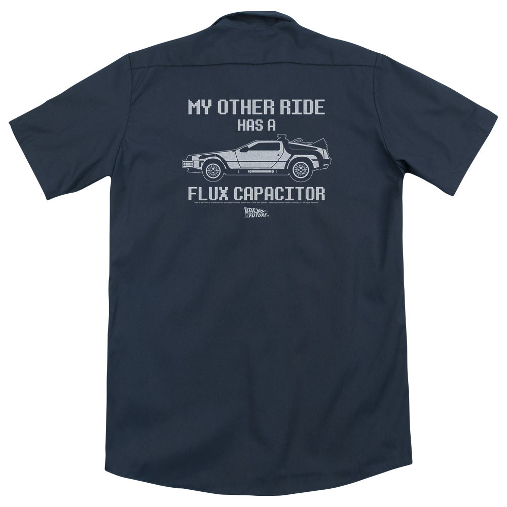 Back To The Future - Other Ride (Back Print) Adult Work Shirt - Forces Of Mankind
