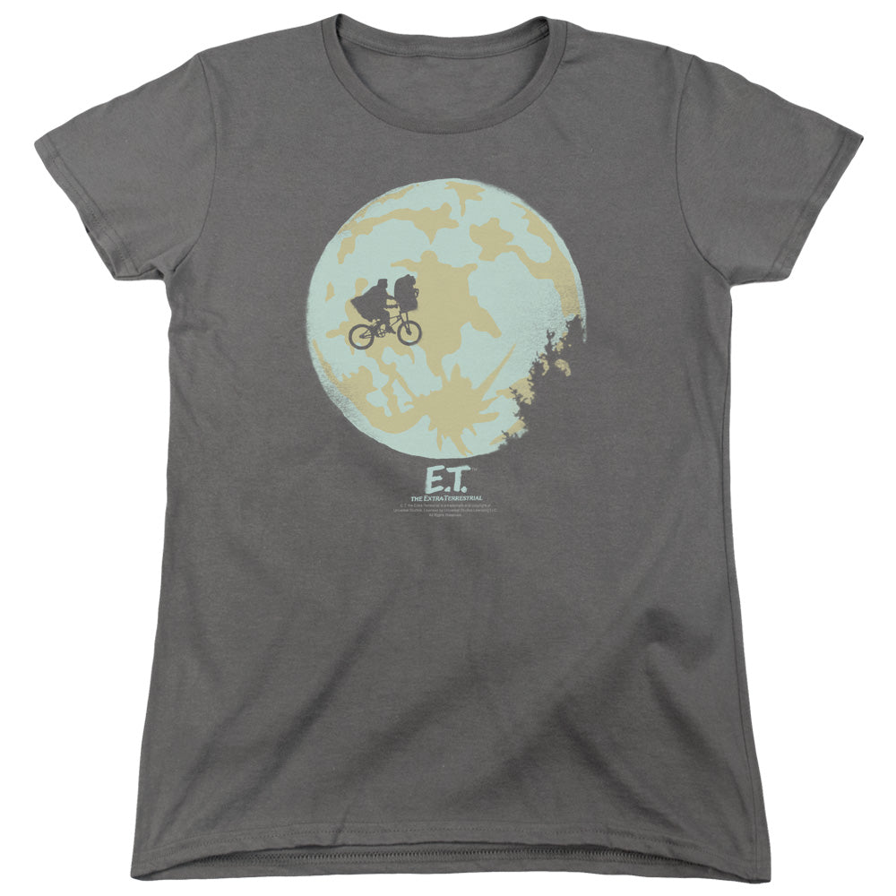 E.T.™ Movie Women's Shirt - Officially Licensed - In The Moon - Short Sleeve Women's Tee