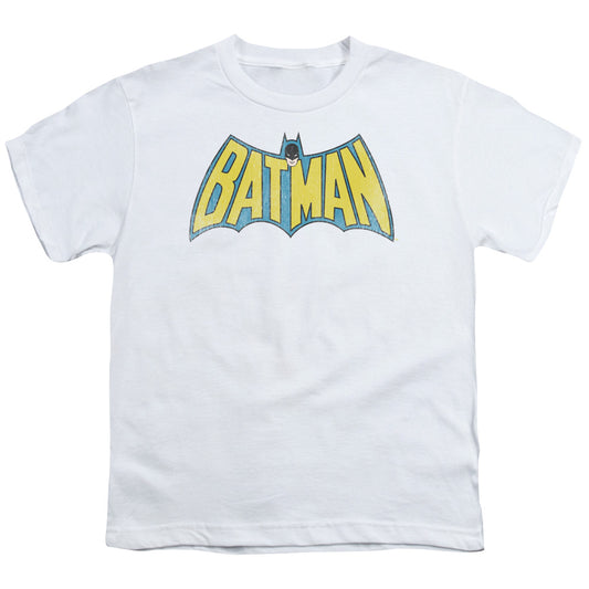 Batman - Youth Kids T-Shirt (Ages 7+) - Short Sleeve Youth T Shirt - Classic Batman Logo  - DC Comics Vintage - Officially Licensed S M L XL